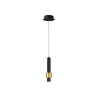 ET2 Lighting E24751-BKGLD Reveal 1-Lumière 6W Noir/Or Suspendu