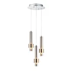 ET2 Lighting E24753-SNSBR Reveal 3-Lumières 18W Nickel satiné/Laiton satiné Suspendu