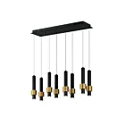 ET2 Lighting E24758-BKGLD Reveal 8-Lumières 48W Noir/Or Suspendu