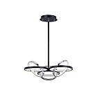 ET2 Lighting E24787-BKPC Gyro II 6-Lumières 438W Noir/Chrome poli Suspendu