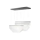 ET2 Lighting E24873-133BGM Rinkle 3-Lumières 36W Gunmetal brossé Suspendu