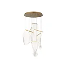 ET2 Lighting E24875-133FG Rinkle 6-Lumières 150W Or français Suspendu