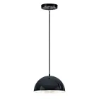 ET2 Lighting E24902-GBAL Hemisphere 1-Lumière 15W Noir brillant/aluminium Suspendu