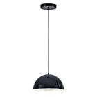 ET2 Lighting E24902-GBAL Hemisphere 1-Lumière 15W Noir brillant/aluminium Suspendu