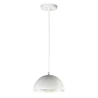 ET2 Lighting E24902-GWAL Hemisphere 1-Lumière 15W Blanc brillant/Aluminium Suspendu