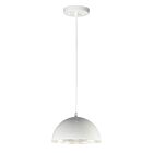 ET2 Lighting E24902-GWAL Hemisphere 1-Lumière 15W Blanc brillant/Aluminium Suspendu
