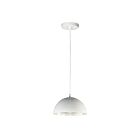 ET2 Lighting E24902-GWAL Hemisphere 1-Lumière 15W Blanc brillant/Aluminium Suspendu