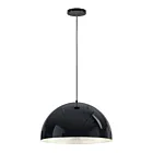ET2 Lighting E24904-GBAL Hemisphere 1-Lumière 20W Noir brillant/aluminium Suspendu