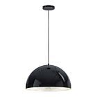 ET2 Lighting E24904-GBAL Hemisphere 1-Lumière 20W Noir brillant/aluminium Suspendu
