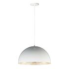 ET2 Lighting E24904-GWAL Hemisphere 1-Lumière 20W Blanc brillant/Aluminium Suspendu