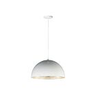 ET2 Lighting E24904-GWAL Hemisphere 1-Lumière 20W Blanc brillant/Aluminium Suspendu