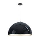 ET2 Lighting E24906-GBAL Hemisphere 1-Lumière 30W Noir brillant/aluminium Suspendu