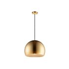 ET2 Lighting E24924-SBRCOF Palla 1-Lumière 8W Laiton satiné/café Suspendu