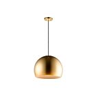 ET2 Lighting E24926-SBRCOF Palla 1-Lumière 12W Laiton satiné/café Suspendu