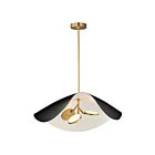 ET2 Lighting E24968-WTBKGLD Carmen 3-Lumières 21W Noir/Or Suspendu