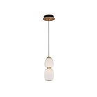 ET2 Lighting E25066-92BKGLD Soji 1-Lumière 14W Noir/Or Suspendu