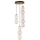 ET2 Lighting E25069-92BKGLD Soji 3-Lumières 165W Noir/Or Suspendu
