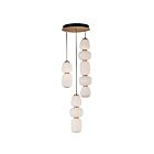 ET2 Lighting E25069-92BKGLD Soji 3-Lumières 165W Noir/Or Suspendu