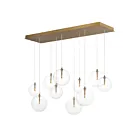 ET2 Lighting E25079-18NAB 10-Lumières 18W Laiton naturel vieilli LED Suspendu