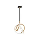 ET2 Lighting E25092-01BKGLD Mobius 1-Lumière 11.8W Noir/Or Suspendu