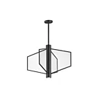 ET2 Lighting E25132-133BK Telstar 4-Lumières 40W Noir Suspendu