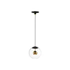 ET2 Lighting E25154-BKNAB Nucleus 1-Lumière 12W Noir/Laiton vieilli naturel Suspendu
