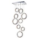 ET2 Lighting E30568-20PC Charm 9-Lumières 1350W Chrome poli Suspendu