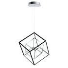 ET2 Lighting E30584-BKPC 4 Square 1-Lumière 40W Noir/Chrome poli Suspendu