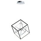ET2 Lighting E30584-BKPC 4 Square 1-Lumière 40W Noir/Chrome poli Suspendu