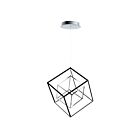ET2 Lighting E30584-BKPC 4 Square 1-Lumière 40W Noir/Chrome poli Suspendu