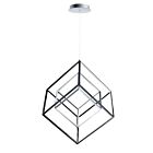 ET2 Lighting E30586-BKPC 4 Square 1-Lumière 57W Noir/Chrome poli Suspendu