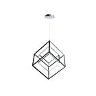 ET2 Lighting E30586-BKPC 4 Square 1-Lumière 57W Noir/Chrome poli Suspendu