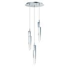 ET2 Lighting E31243-20PC Quartz 3-Lumières 18W Chrome poli Suspendu