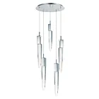 ET2 Lighting E31244-20PC Quartz 5-Lumières 30W Chrome poli Suspendu