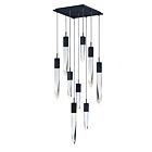 ET2 Lighting E31246-20BK Quartz 9-Lumières 54W Noir Suspendu