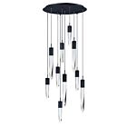 ET2 Lighting E31247-20BK Quartz 10-Lumières 60W Noir Suspendu
