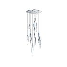 ET2 Lighting E31247-20PC Quartz 10-Lumières 60W Chrome poli Suspendu