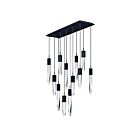 ET2 Lighting E31248-20BK Quartz 12-Lumières 72W Noir Suspendu