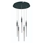 ET2 Lighting E32775-91BC Scepter 5-Lumières 37.5W Chrome noir Suspendu