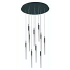ET2 Lighting E32778-91BC Scepter 10-Lumières 75W Chrome noir Suspendu
