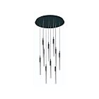 ET2 Lighting E32778-91BC Scepter 10-Lumières 75W Chrome noir Suspendu
