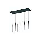 ET2 Lighting E32779-91BC Scepter 10-Lumières 75W Chrome noir Suspendu