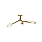 ET2 Lighting Blossom E32790-93NAB 3-Lumières 12W Laiton vieilli naturel Plafonnier LED