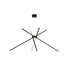 ET2 Lighting E41443-BK Alumilux Aster 4-Lumières 23W Noir Suspendu