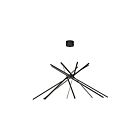 ET2 Lighting E41446-BK Alumilux Aster 8-Lumières 60W Noir Suspendu