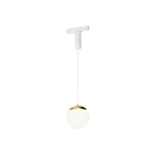 ET2 Lighting ETL31013-WTNAB 1-Lumière 5W Blanc et laiton naturel vieilli LED Suspendu
