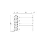Eurofase 47208-018 5-lumières 54.6W Or LED Lustre