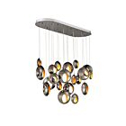 Lustre ovale Eurofase Lighting Arlington 35912-019  60W Noirened Chrome