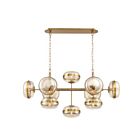 Lustre ovale Eurofase Lighting Nottingham 37089-016 10-Lumières 600W Laiton ancien