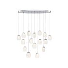 Lustre ovale Eurofase PAGET 37194-027 16-lumières 80W chrome